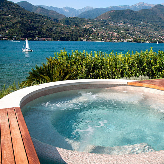 Glass pool mosaic, Niebla series, colour 2523-B EZARRI