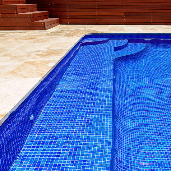 Glass pool mosaic, Niebla series, colour 2512-C EZARRI