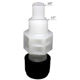 Dosing valve for pool chemicals PVDF 6/4 mm, 1/2" EMEC