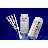 6-in-1 pool strip tester for checking chlorine levels, ph, alkalinity, alkalinity and water hardness PALINTEST