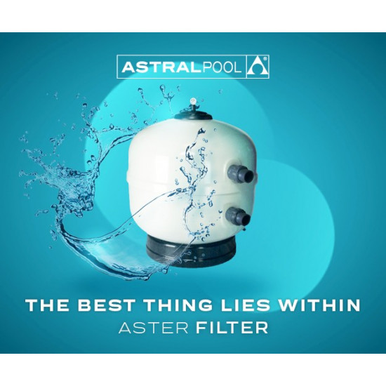 Sand pool filter 240m3 900 mm with side valve ASTER ASTRAL POOL