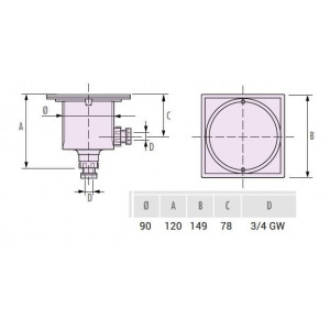 Puszka do połączeń elektrycznych lamp basenowych EURO TEBAS 2
