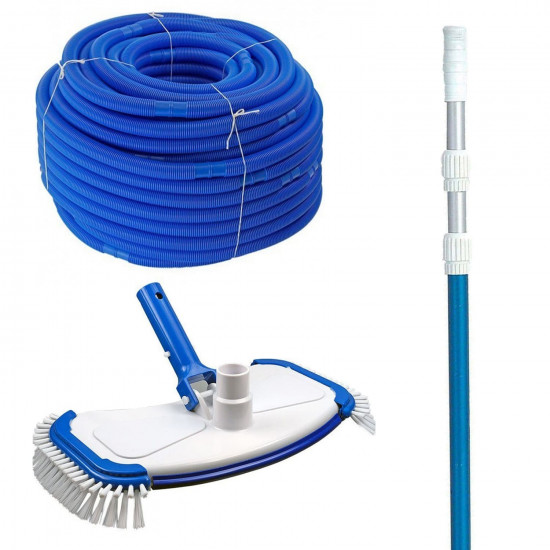 Zestaw odkurzacza ręcznego z wężem, tyczką i szczotką MEGAPOOL