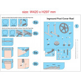 Rolka ruchoma do zwijania  folii basen max. 6,45x10 m MEGAPOOL