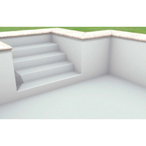 Swimming pool membrane, Alkorplan 2000, light grey, 165 cm wide RENOLIT