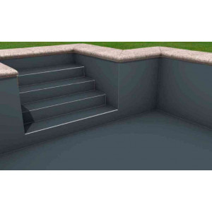 Alkorplan 2000 pool liner, dark grey, 165 cm wide RENOLIT