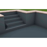 Alkorplan 2000 pool liner, dark grey, 165 cm wide RENOLIT