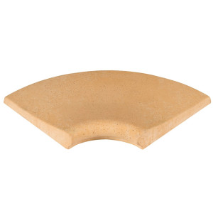 Swimming pool edge stone, curved inner corner, sand GOBI