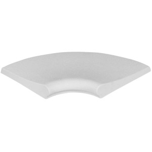 Swimming pool edge stone, inner curved corner, white BORDO