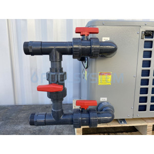 Glued bypass for pool heat pump with external thread for intex / bestway pool 2