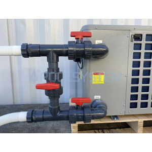 Glued bypass for pool heat pump with external thread for intex / bestway pool