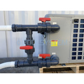 Glued bypass for pool heat pump with external thread for intex / bestway pool