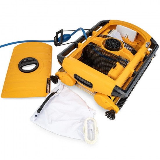 Dolphin WAVE 300 XL pool vacuum cleaner with remote control cleans bottom