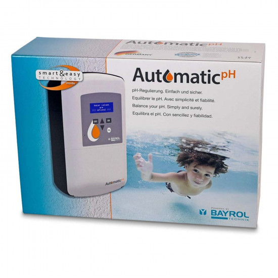 pH measuring and dosing station for pools of up to 90m3 AUTOMATIC pH BAYROL