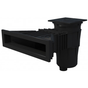 Skimmer for swimming pool universal slim anthracite EURONORM COLOR EDITION TEBAS