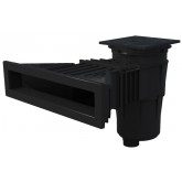 Skimmer for swimming pool universal slim anthracite EURONORM COLOR EDITION TEBAS