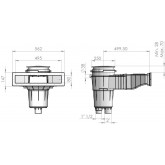 Skimmer for swimming pool universal slim grey EURONORM COLOR EDITION TEBAS