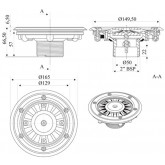 Bottom swimming pool nozzle for foil and prefabricated swimming pool anthracite EURO TEBAS