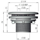Nozzle for foil pool grey MULTIFLOW ASTRAL POOL
