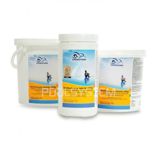 Multifunkcyjne tabletki do basenu 4w1 200g 1KG CHEMOFORM