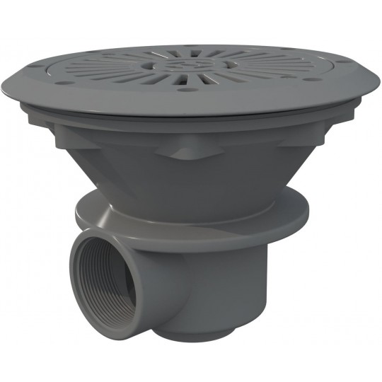 Bottom drain for foiled and prefabricated swimming pool grey EURO TEBAS