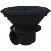 Bottom drain for foiled and prefabricated swimming pool anthracite EURO TEBAS
