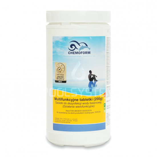 Multifunkcyjne tabletki do basenu 4w1 200g 1KG CHEMOFORM