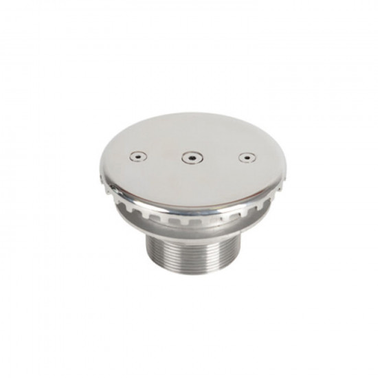 Closed bottom inflow nozzle 2" made of stainless steel AISI316 for a foiled pool