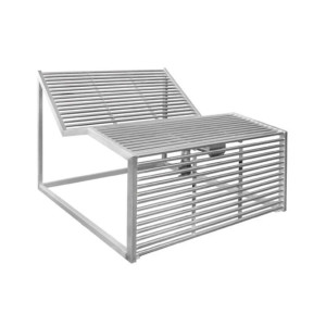 Tubular couch in stainless steel AISI 316