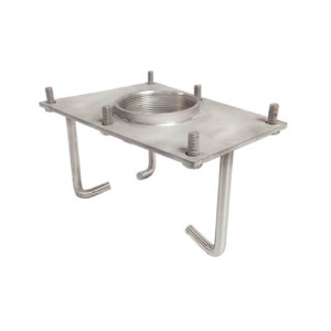 Moon spout 500 mm rhombus base high matt AISI 316 stainless steel 2