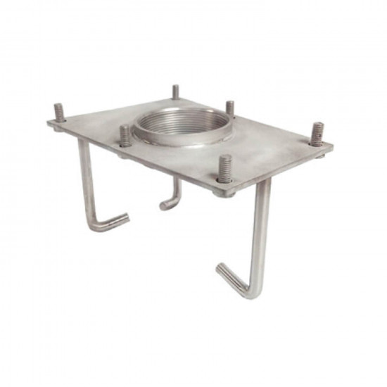 Moon spout 350 mm rhombus base low matt in AISI 316 stainless steel