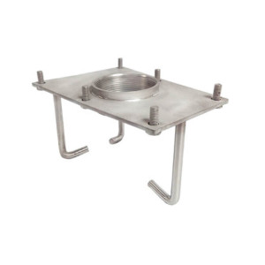 Moon spout 350 mm rhombus base low gloss AISI 316 stainless steel 2