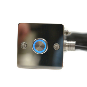 LED piezo push button with AISI 316 stainless steel control box