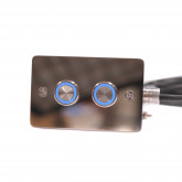 LED piezo push button double with AISI 316 stainless steel control box