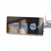 LED piezo push button triple with AISI 316 stainless steel control box