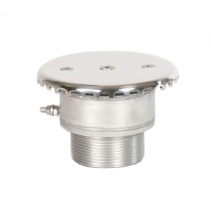 Closed bottom inflow nozzle 2" made of stainless steel AISI316 for a foiled pool