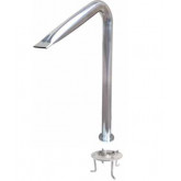 Flamingo spout, wide nozzle, glossy AISI 316 stainless steel
