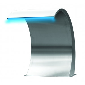 Moon spout with rectangular base glossy in AISI 316 stainless steel