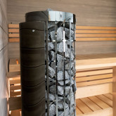 Piec do sauny HARVIA CILINDRO PC66 SLIM BLACK STEEL 6,6kW elektryczny ze sterowaniem