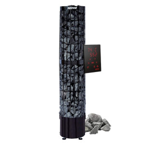 Electric sauna heater HARVIA CILINDRO PC66 SLIM BLACKSTEEL 6,6kW XENIO